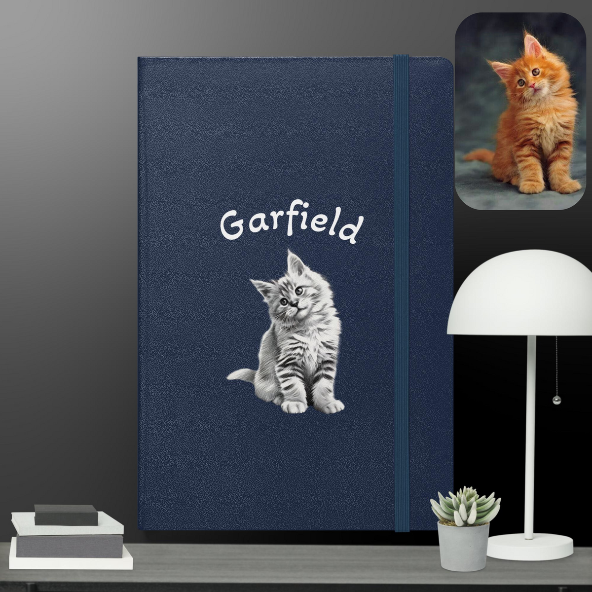 Customizable hardcover notebook