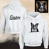 Customizable hoodie - black and white design