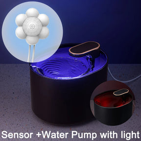 Modern water fountain with sensor