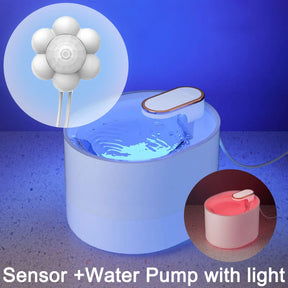 Modern water fountain with sensor